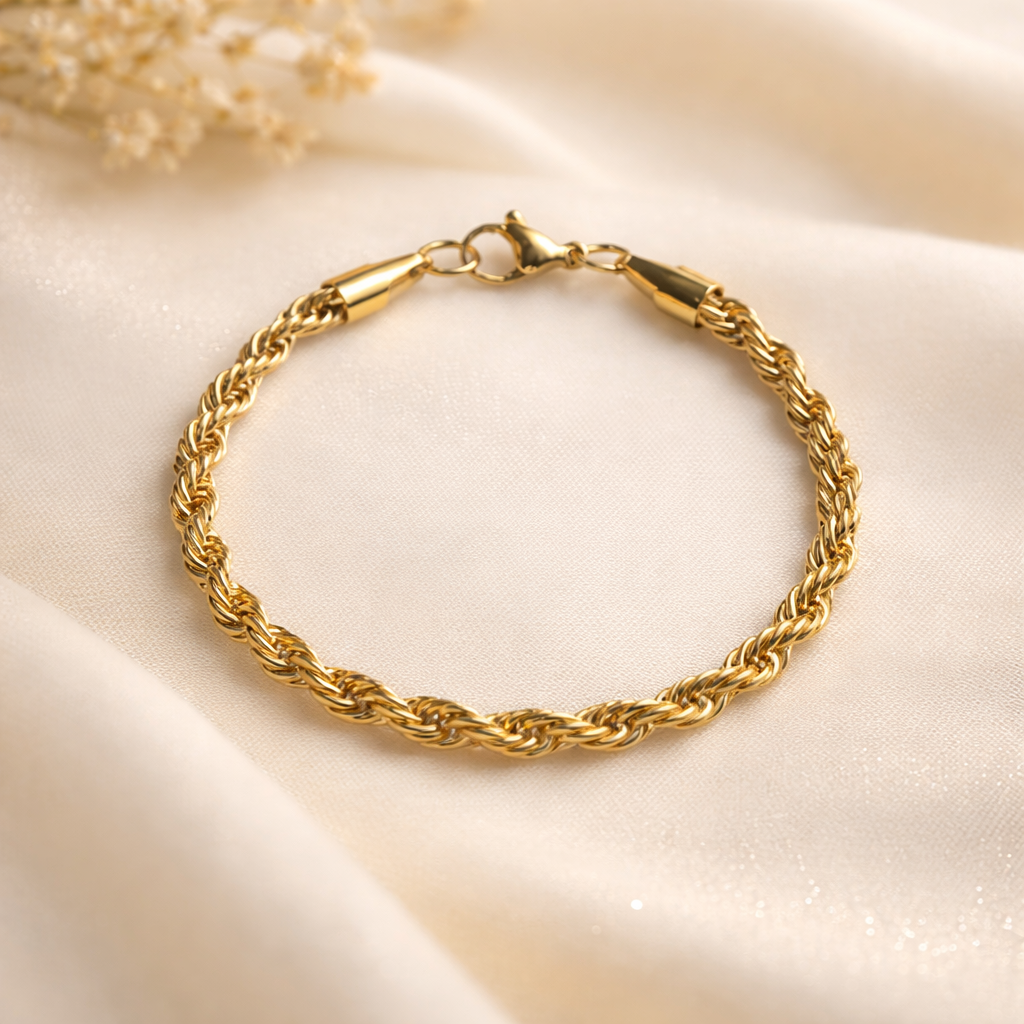 Rope Twist Bracelet (Golden)